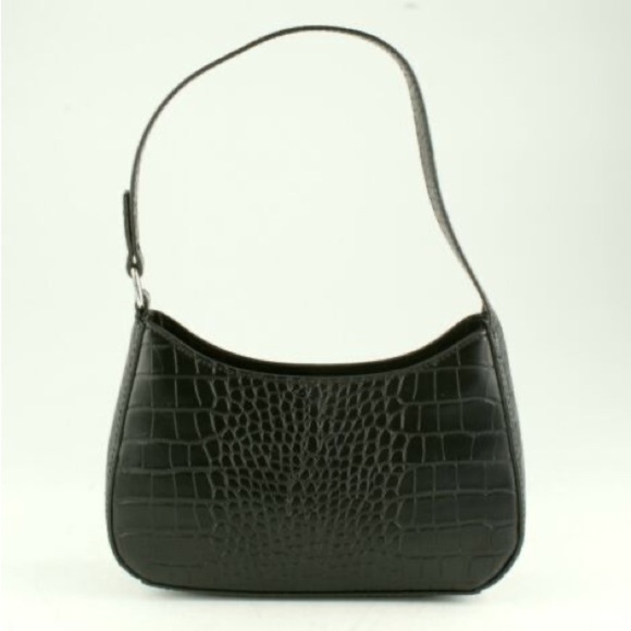 Urban Outfitters Handbags - Urban Outfitters Black faux leather shoulder | silver hardware | NEW